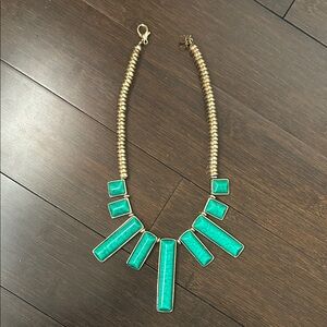 Elegant Gold and Green Necklace